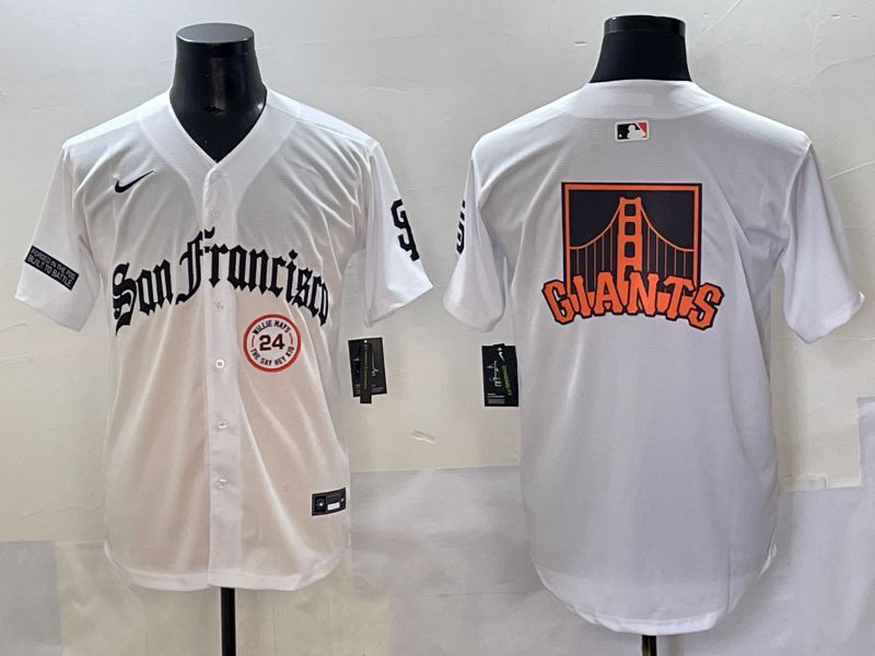 Men 2025 San Francisco Giants Blank White Five generations Joint Name Nike MLB Jersey style 9->san francisco giants->MLB Jersey